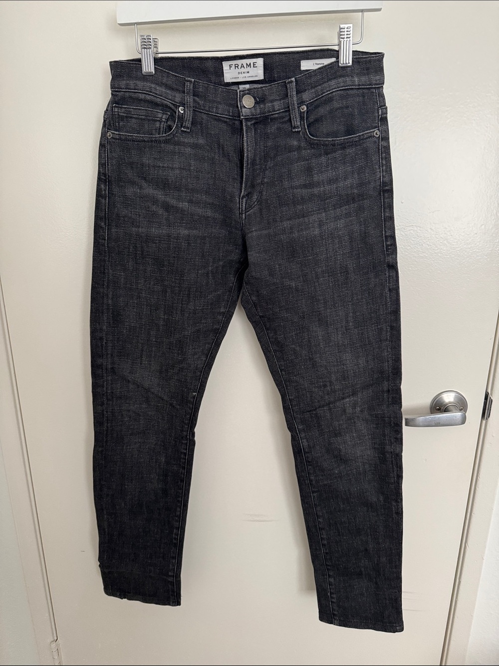 Frame Denim Men's Dark Charcoal Slim Jeans
